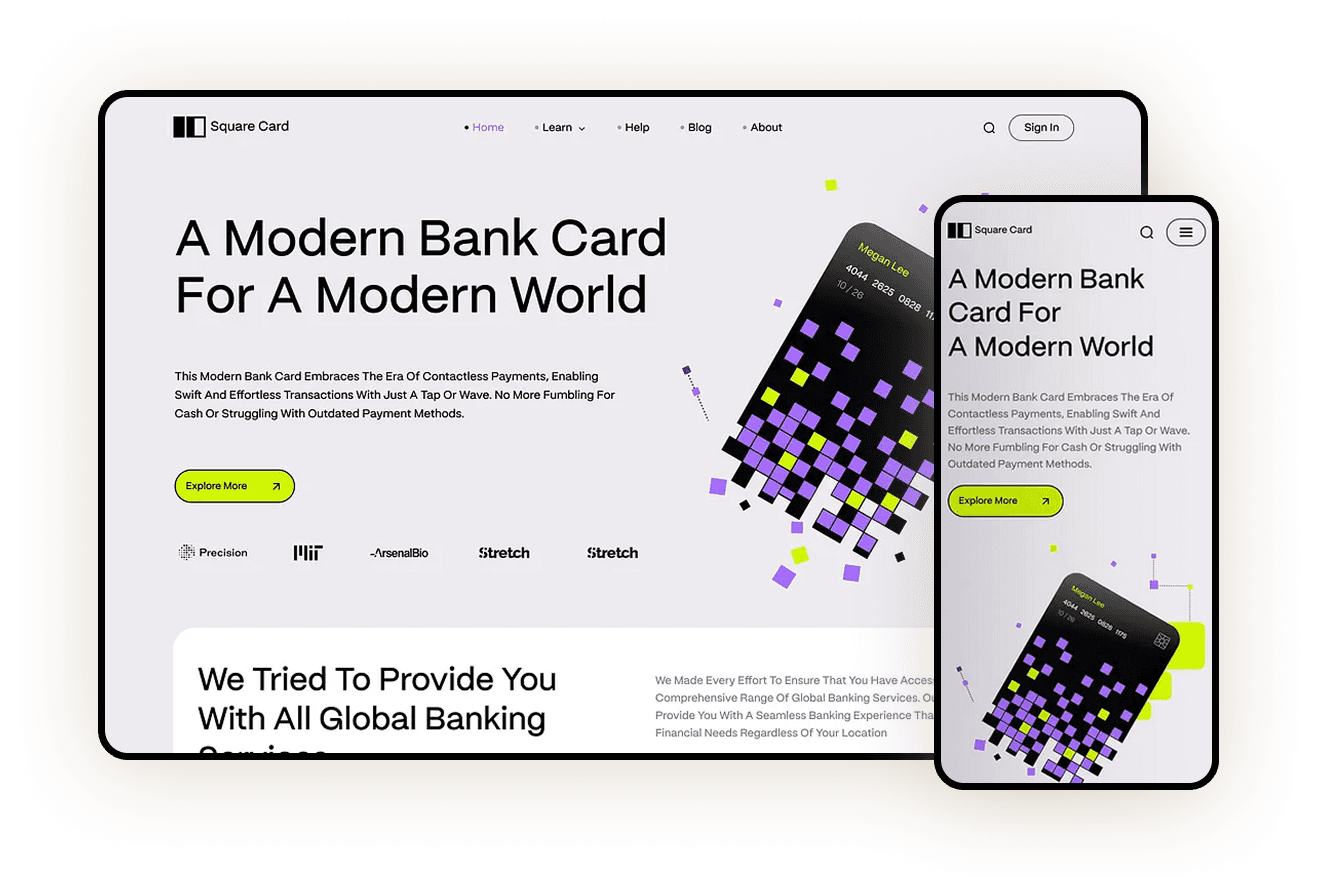 Banking app showcase